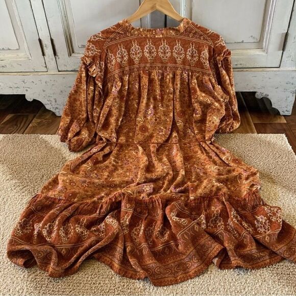 Floral Print Tunic Cotton Summer Dress - Picture 6 of 7